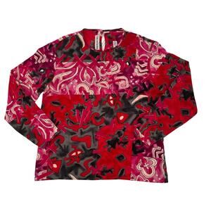 1980's Mary Ann Restivo Vintage 100% Silk Blouse Size 8